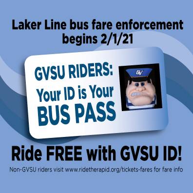 Bus Fare Enforcement Begins Monday 2/1/21 for Laker Line